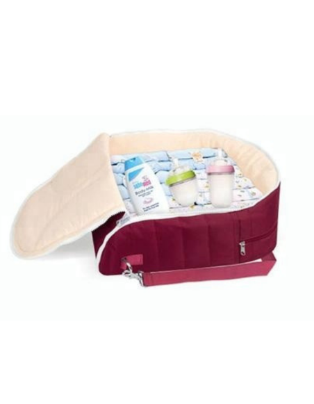 Багатофункціональне_гніздо_для_немовлят_бордове_Baby_Bed_ibaby