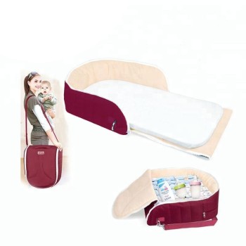 Багатофункціональне_гніздо_для_немовлят_бордове_Baby_Bed_ibaby