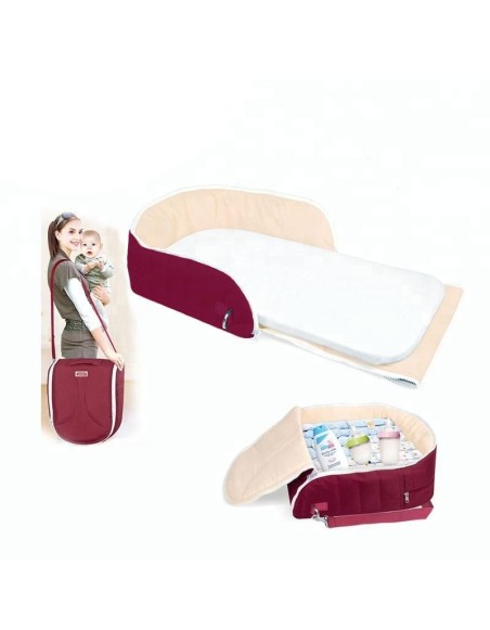 Багатофункціональне_гніздо_для_немовлят_бордове_Baby_Bed_ibaby