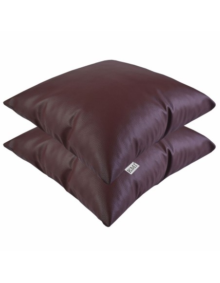 Подушка_40x40_коричнева_екошкіра_EMI