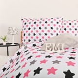 Дитяча постільна білизна Pink Stars EMI