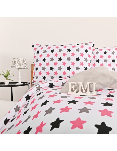 Дитяча постільна білизна Pink Stars EMI