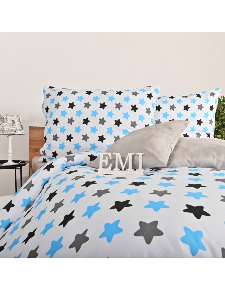 Дитяча постільна білизна Stars blue EMI