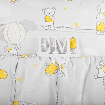 Бавовняна дитяча постільна білизна Зайчик та Ведмедик EMI