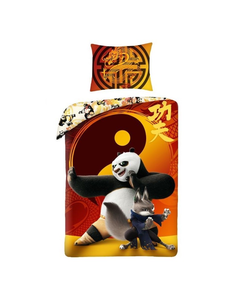 Дитяча постільна білизна Kung Fu Panda 140x200+70x90 см