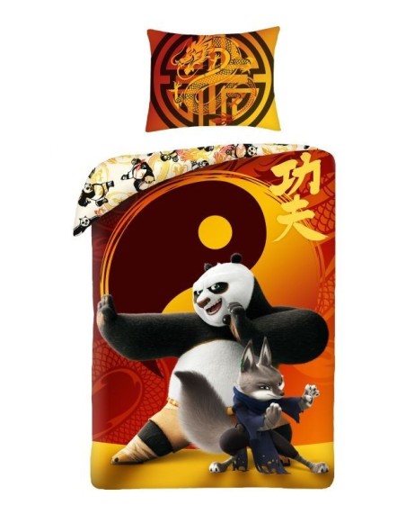 Дитяча постільна білизна Kung Fu Panda 140x200+70x90 см