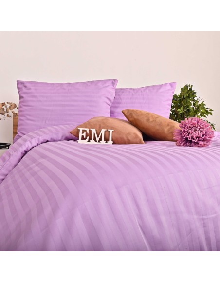 Постільна білизна фіолетова з дамаску EMI