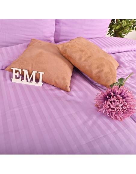 Постільна білизна фіолетова з дамаску EMI