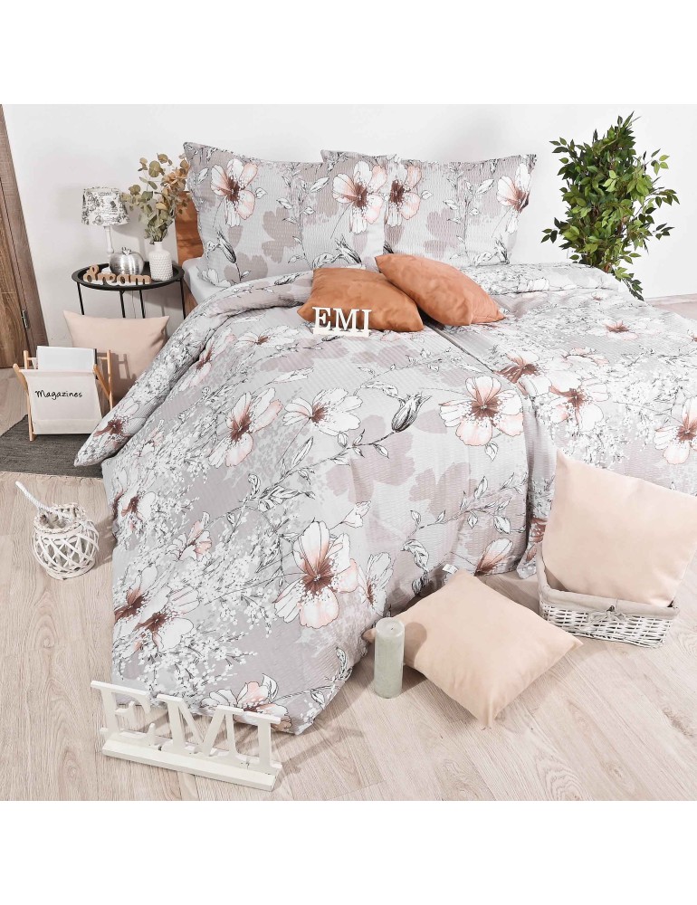 Крепова постільна білизна Isadora pink EMI Крепова постільна білизна Isadora pink EMI
