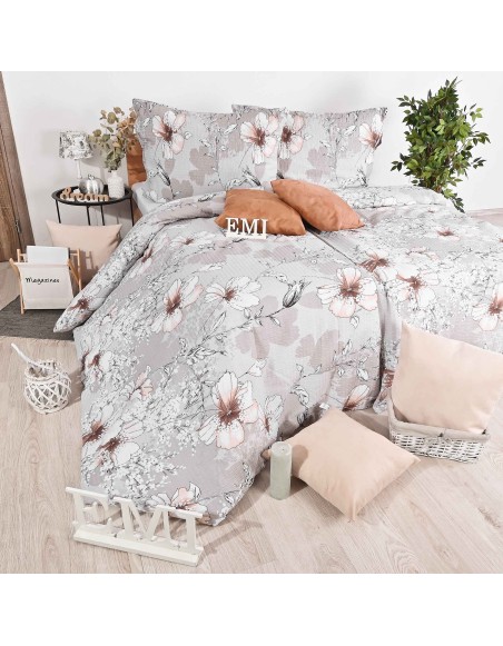 Крепова постільна білизна Isadora pink EMI