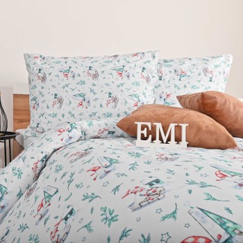 Різдвяна бавовняна постільна білизна Elfie EMI