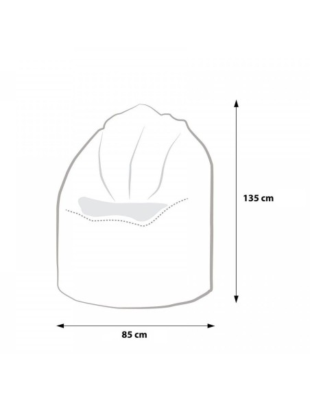 Мішок для сидіння грушка замшева чорна EMI