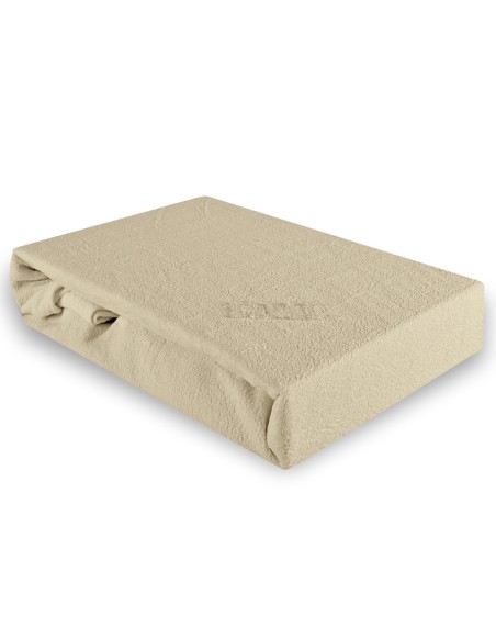 Махрове простирадло кремове EMI