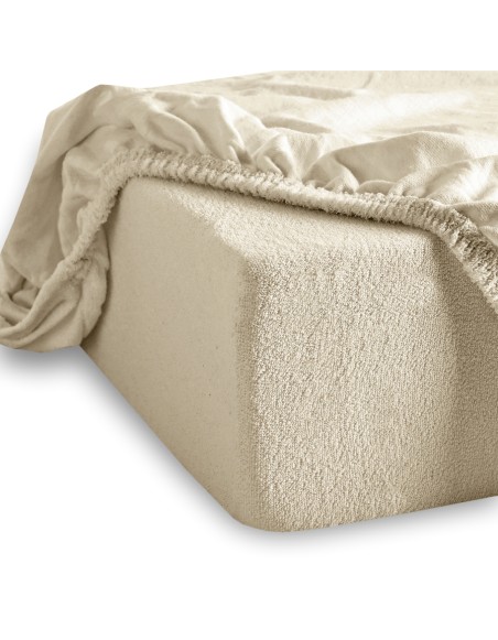 Махрове простирадло кремове EMI