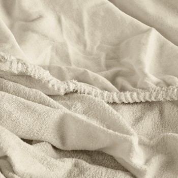 Махрове простирадло кремове EMI