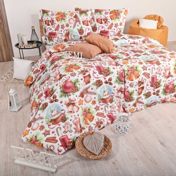 Різдвяна бавовняна постільна білизна Rafael EMI