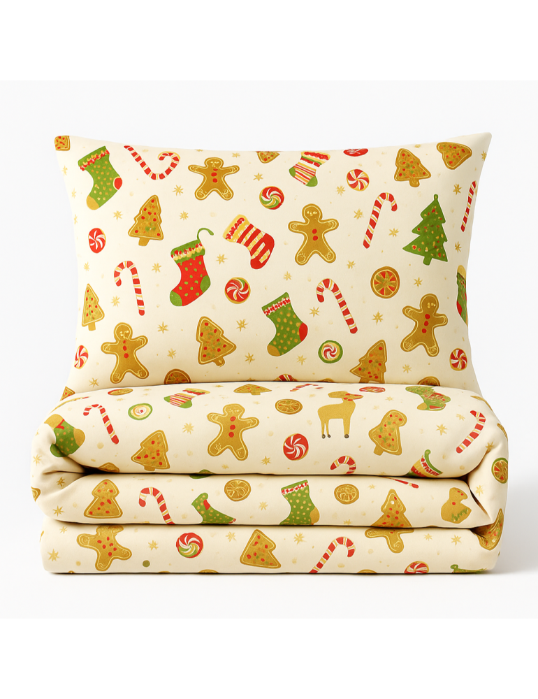 Різдвяна бавовняна постільна білизна Noel EMI