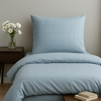 Сатинова постільна білизна Velur Blue EMI