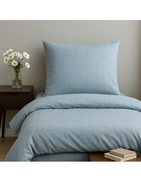 Сатинова постільна білизна Velur Blue EMI