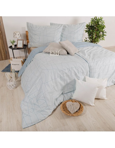 Сатинова постільна білизна Velur Blue EMI