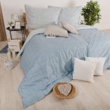 Сатинова постільна білизна Velur Blue EMI