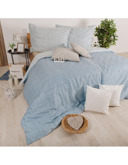 Сатинова постільна білизна Velur Blue EMI