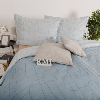 Сатинова постільна білизна Velur Blue EMI