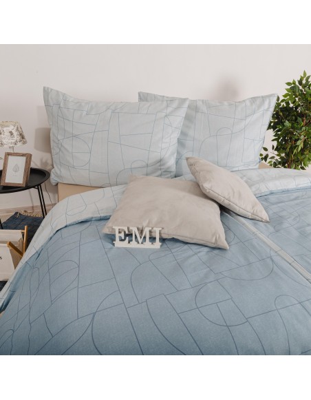 Сатинова постільна білизна Velur Blue EMI