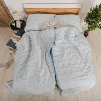 Сатинова постільна білизна Velur Blue EMI