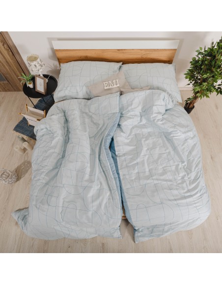 Сатинова постільна білизна Velur Blue EMI