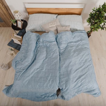 Сатинова постільна білизна Velur Blue EMI