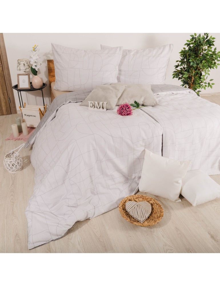 Сатинова постільна білизна Velur Grey EMI