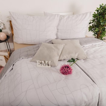 Сатинова постільна білизна Velur Grey EMI