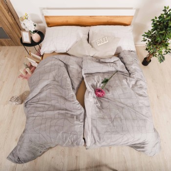 Сатинова постільна білизна Velur Grey EMI