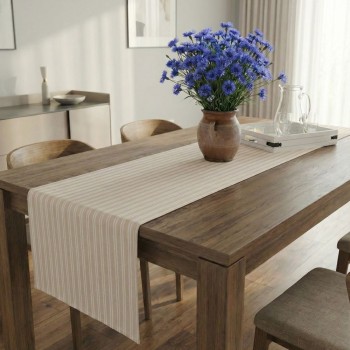 Скатертина на стіл кремова Damal 34x180 см EMI