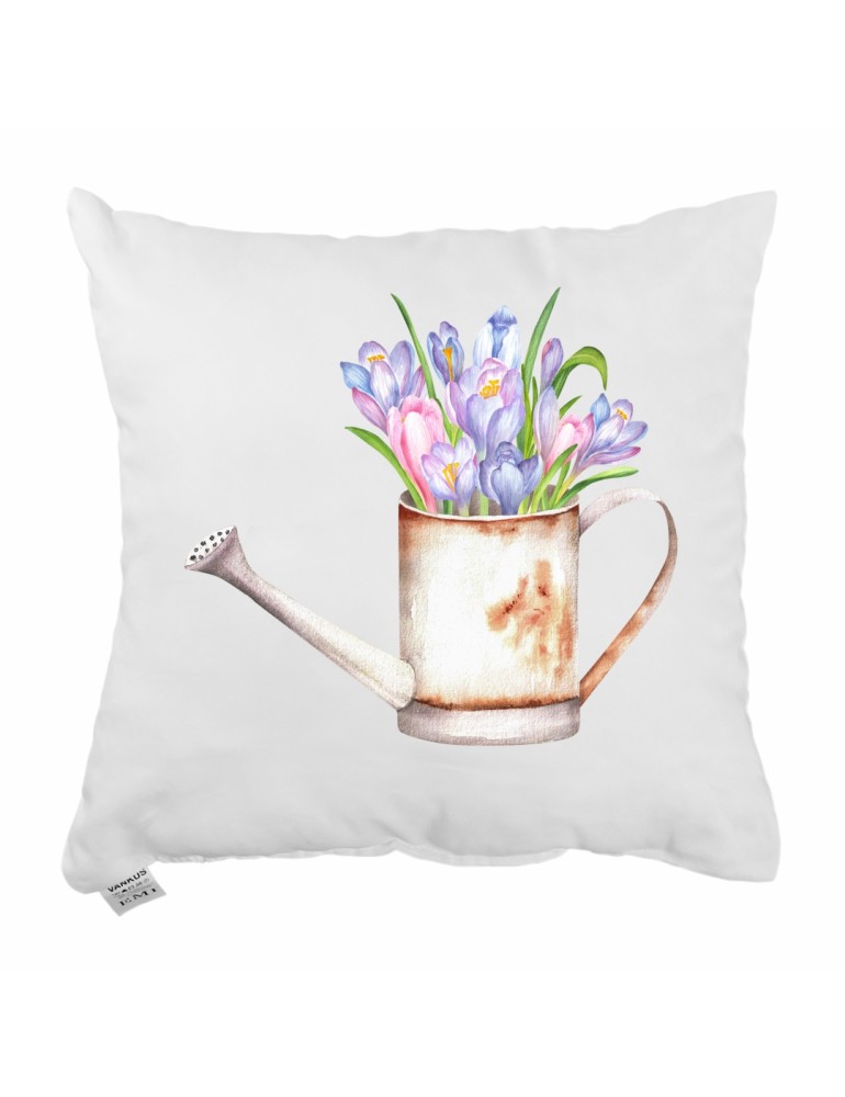 Акварельний_малюнок_весняних_крокусів_у_вінтажній_лейці_на_подушці