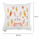 Дитяча декоративна подушка Carrots 40х40 см з принтом зайчика
