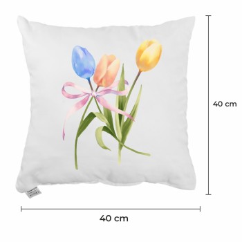 Весняна_інтер'єрна_подушка_ EMI_Colora_з_блакитним_рожевим_та_жовтим_тюльпанами