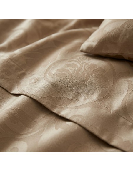 Дамаська_коричнева_постільна_білизна_Mocca_EMI