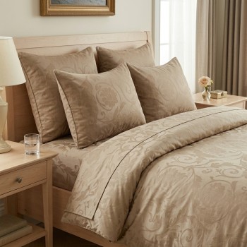 якісна_Дамаська_постільна_білизна_коричнева_Mocca_EMI