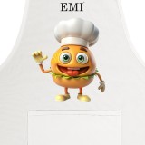 веселий_білий_Кухонний_фартух_Burger_EMI
