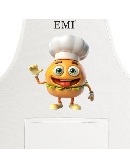 веселий_білий_Кухонний_фартух_Burger_EMI