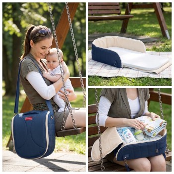 Багатофункціональне_гніздо_для_немовлят_синє_Baby_Bed_ibaby