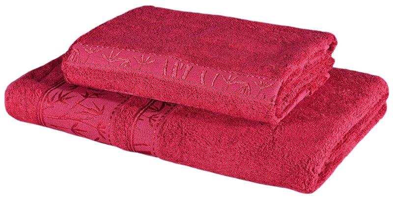 Набір_з_2_бордових_бамбукових_рушників_EMI