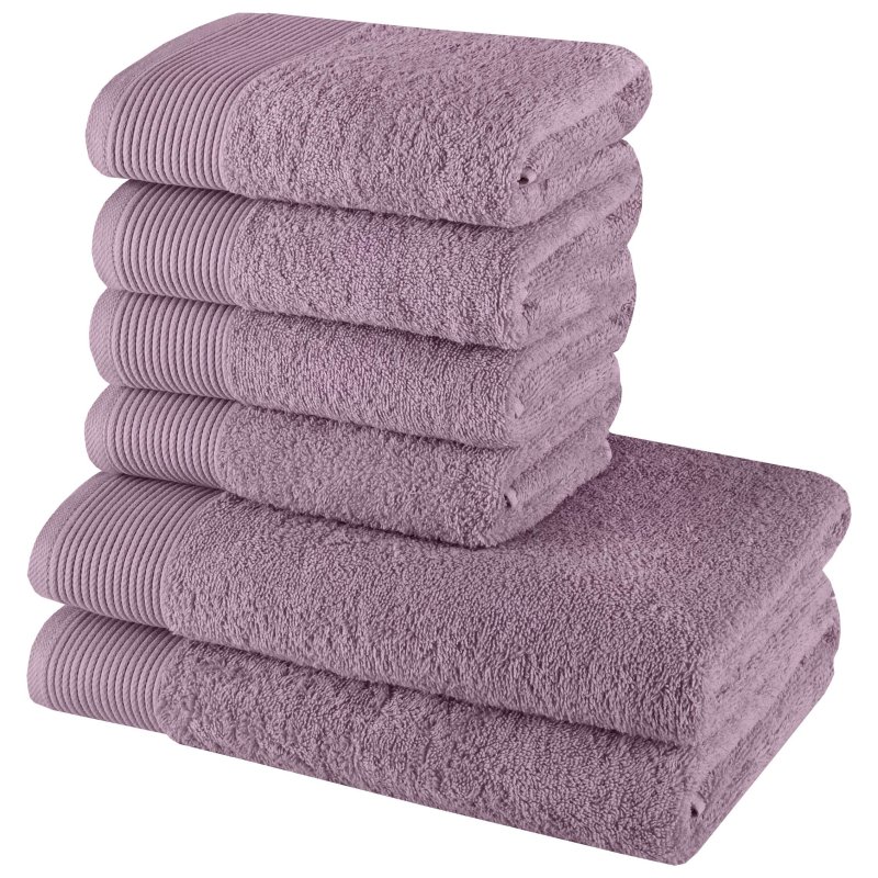 Набір_з_6_бавовняних_рушників_та_банних_рушників_Bella_рожевий_EMI