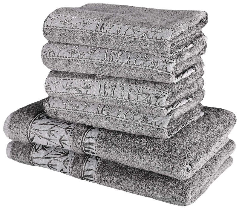 Набір_з_6_сірих_бамбукових_банних_рушників_та_рушників_EMI
