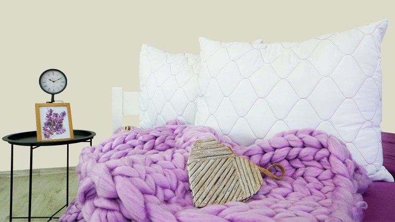 Лавандова_подушка_70x90_антиалергічна_стьобана_EMI