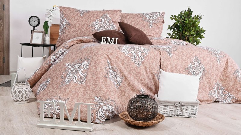 Бавовняна_постільна_білизна_Rosina_коричнева_EMI