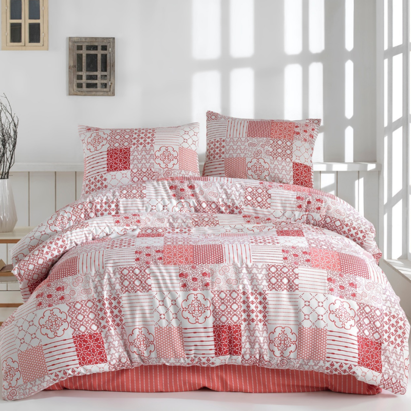 Бавовняна_постільна_білизна_Samet_червона_EMI