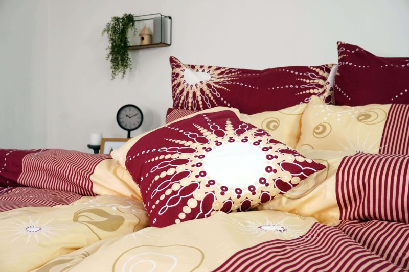 Бавовняна_постільна_білизна_Tilia_бордова_EMI